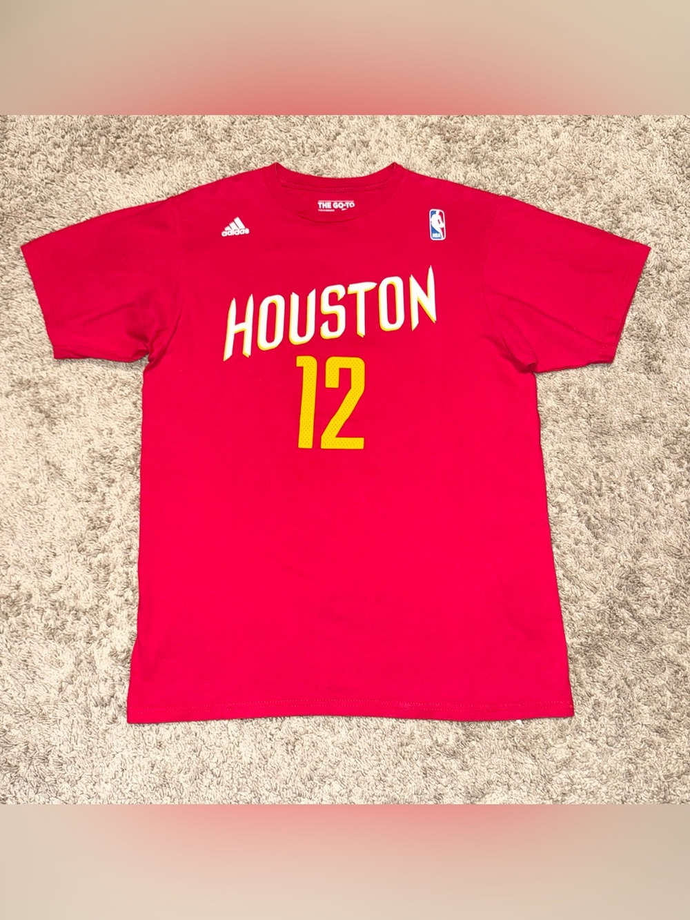 Adidas Houston Rockets Dwight Howard NBA Go To Tee Throwback T Shirt Mens M